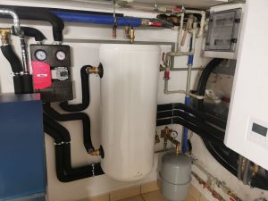 Pompa ciepła - kotłownia i połączenie z kotłem stałopalnym