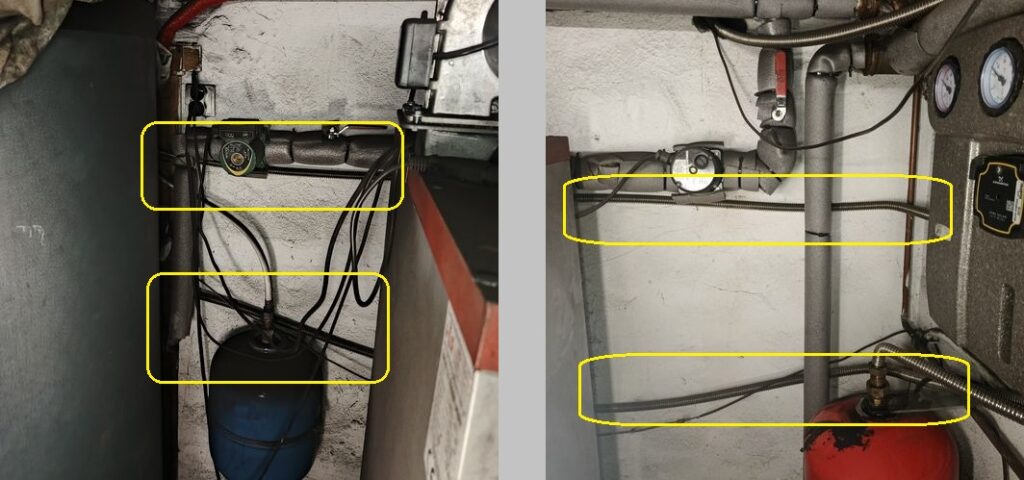 błąd w montażu kolektorów słonecznych - podłączenie do górnej wężownicy zasobnika
